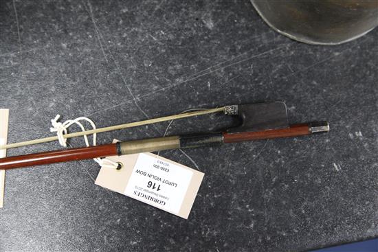 A Lupot violin bow, 60 grams